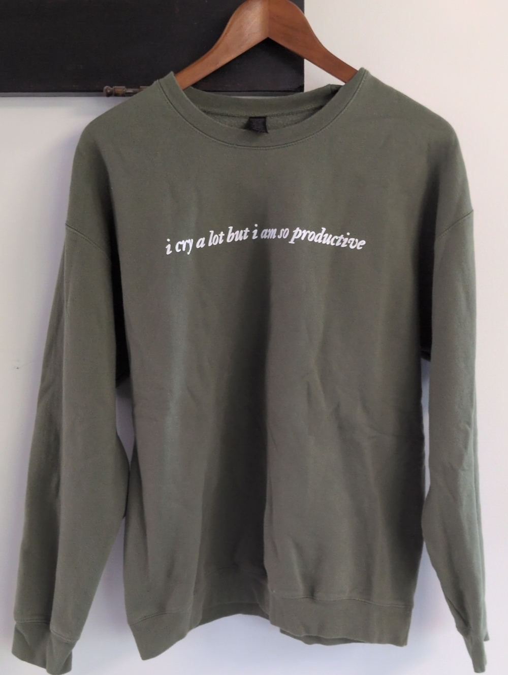 Olive Green Graphic Crewneck, TAYLOR SWIFT lyric Sweatshirt